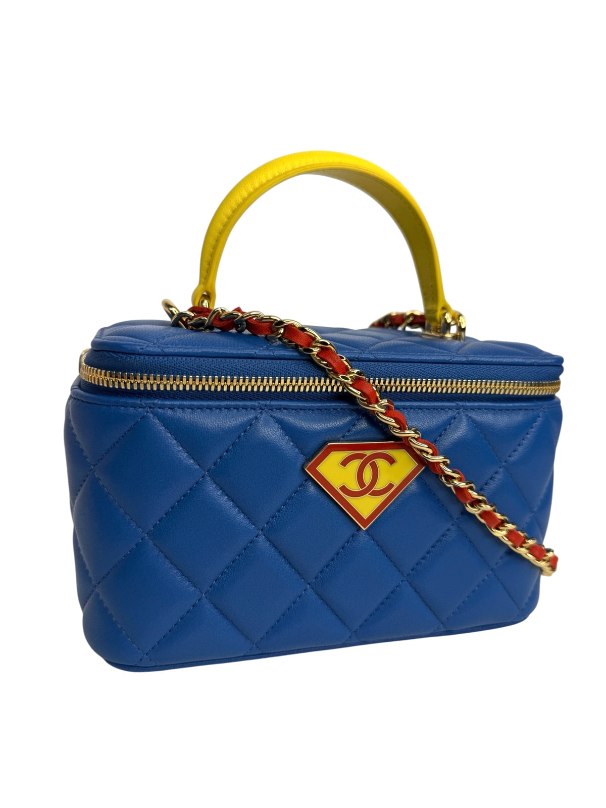 Chanel Superman Top Handle Vanity With Chain T7854