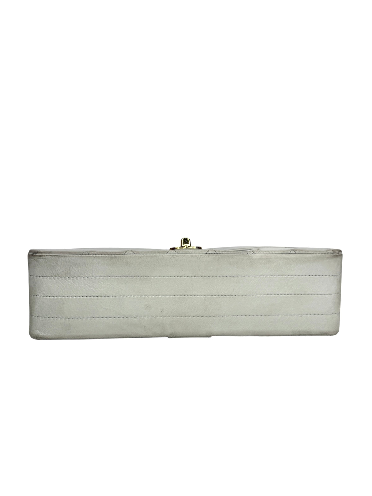 Chanel Light Gray Lambskin Vintage Single Flap T8936