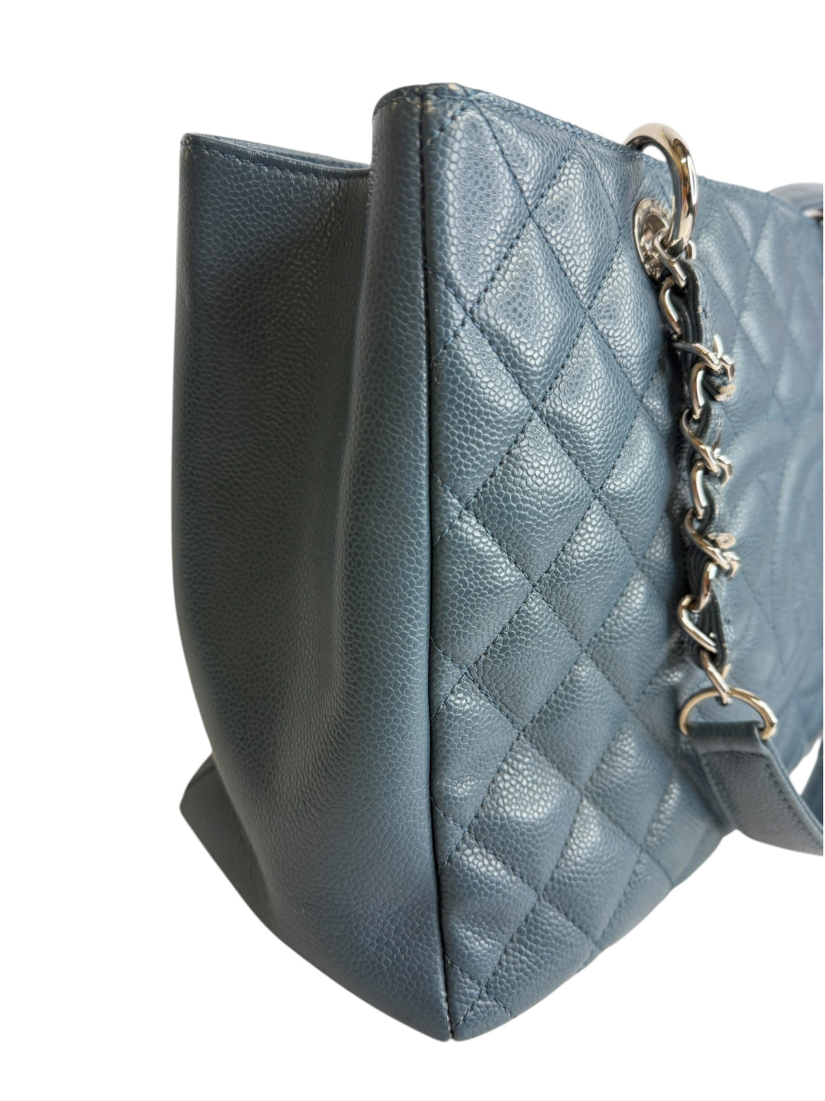 Chanel Blue Caviar Grand Shopping Tote SHW T9162