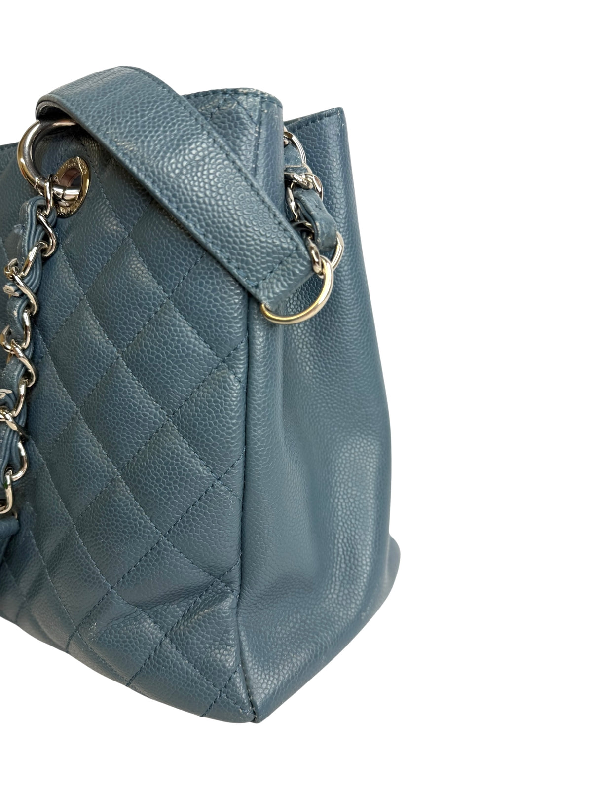 Chanel Blue Caviar Grand Shopping Tote SHW T9162