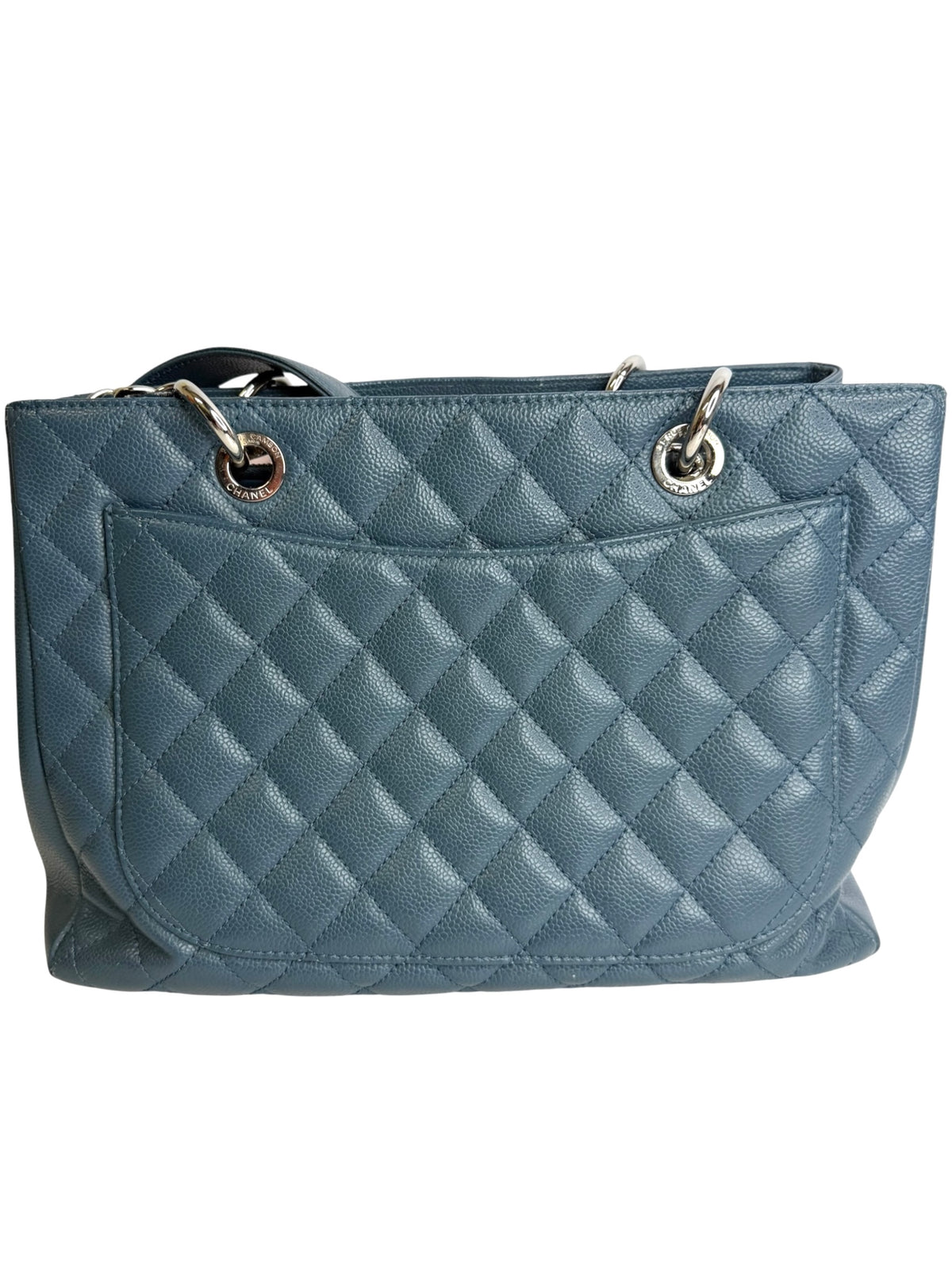 Chanel Blue Caviar Grand Shopping Tote SHW T9162