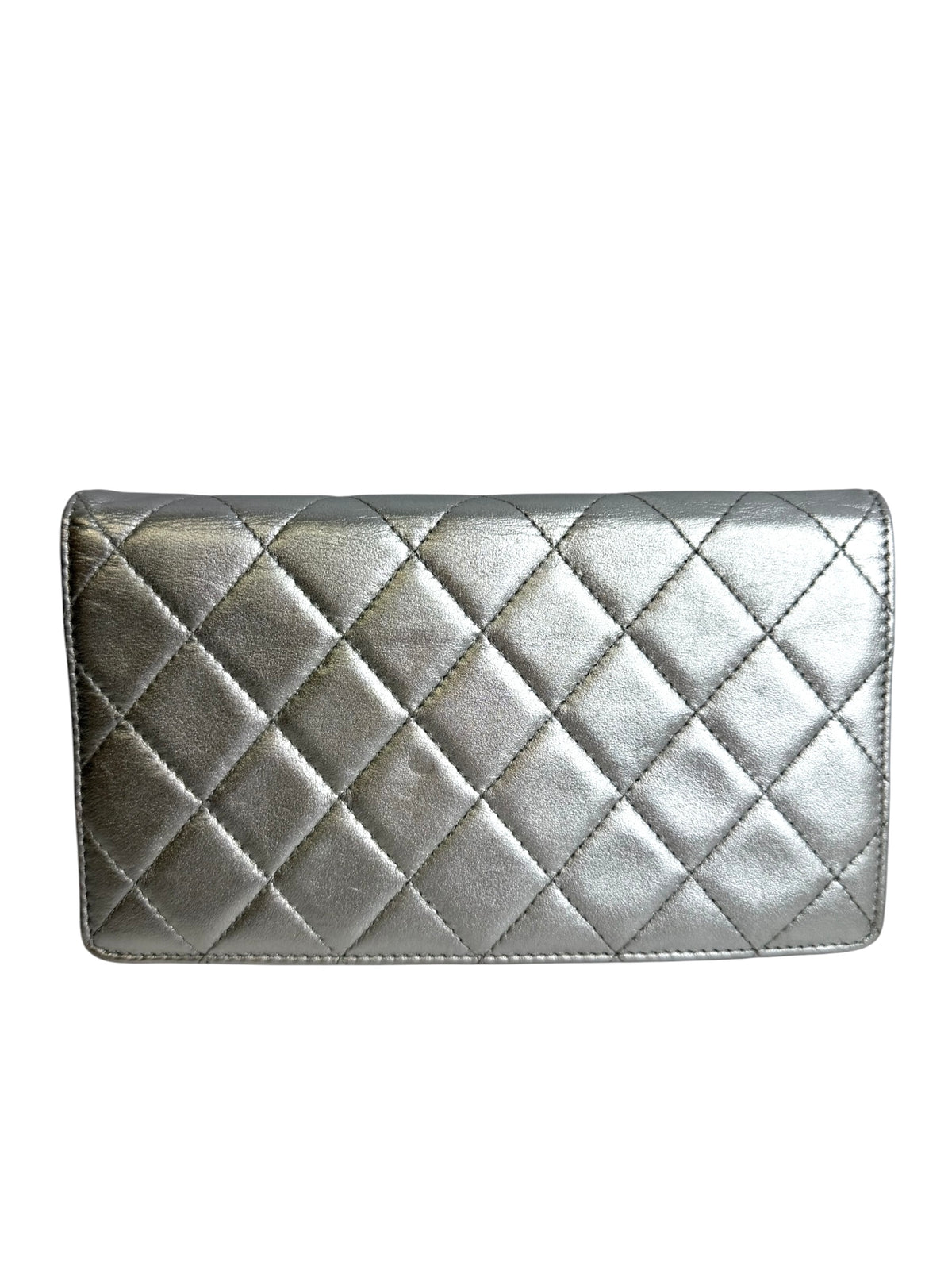 Chanel Silver Metallic Reissue Wallet T9176