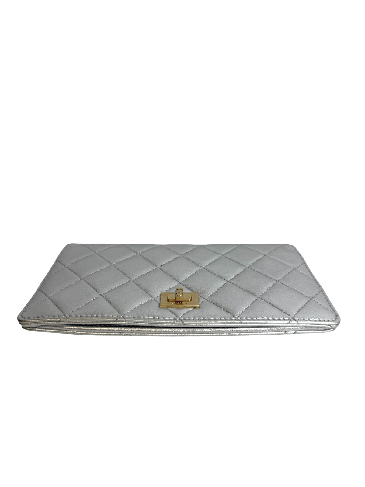 Chanel Silver Metallic Reissue Wallet T9176