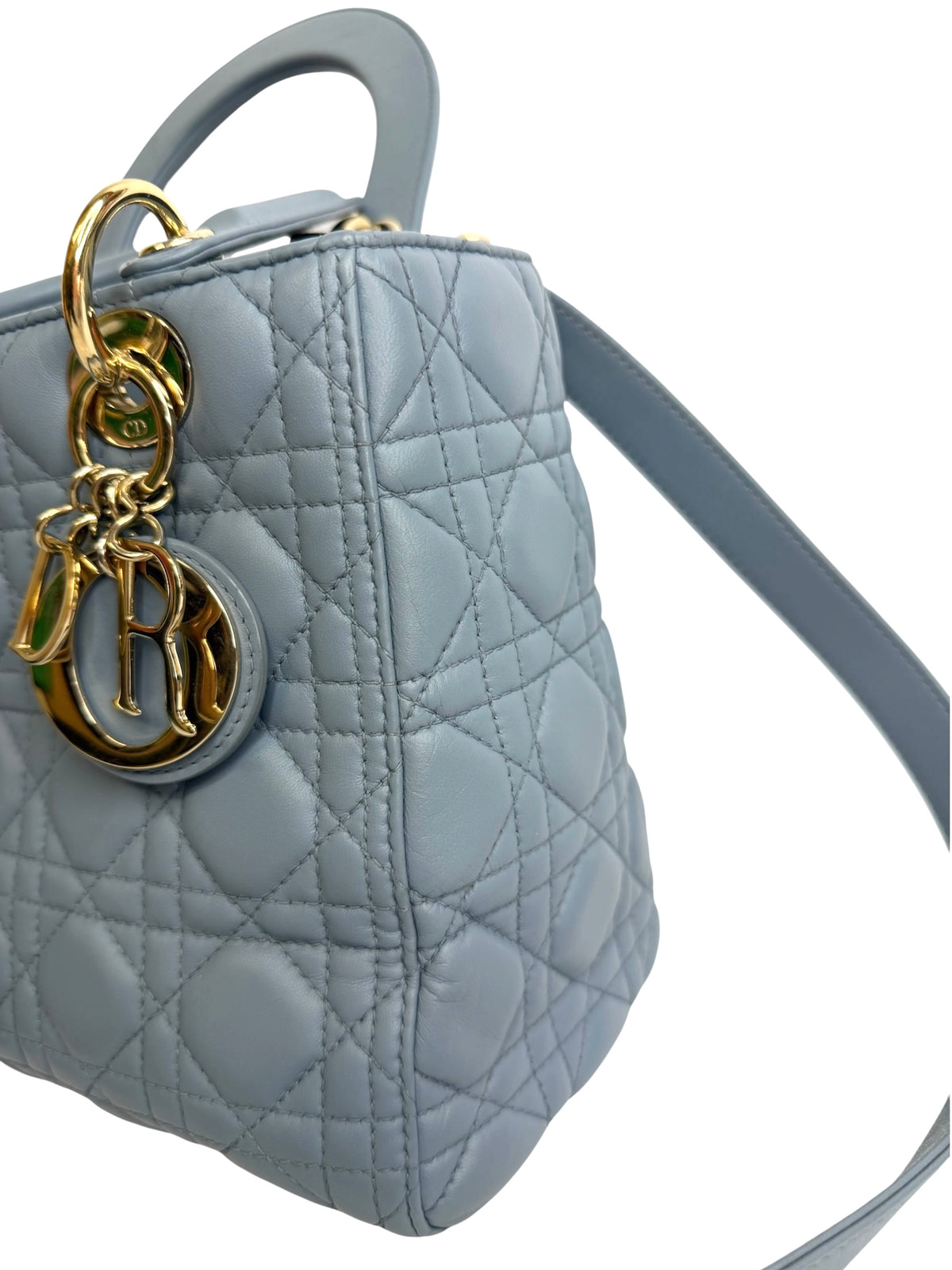 Dior Medium Dusty Blue Lady Dior GHW T9175