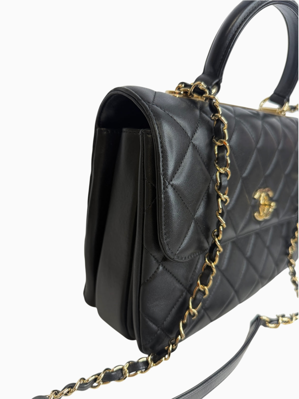 Chanel Medium Black Top Handle Trendy CC T9104