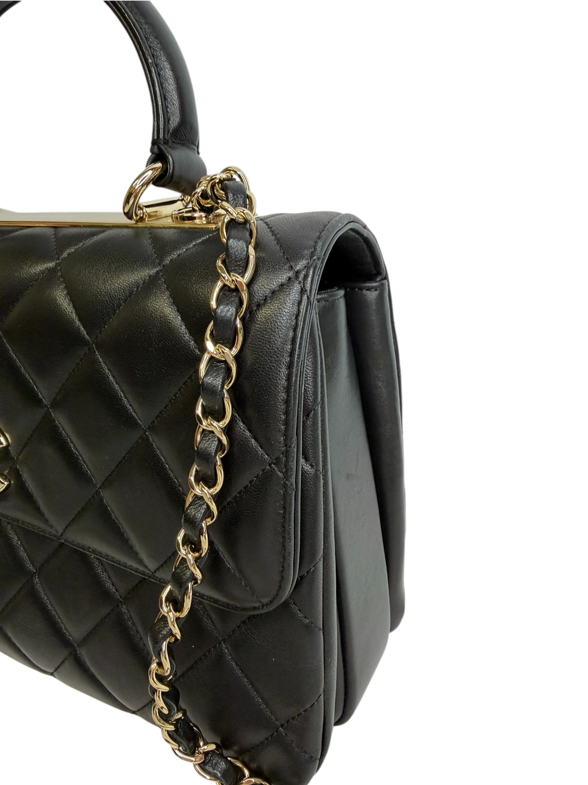 Chanel Medium Black Top Handle Trendy CC T9104