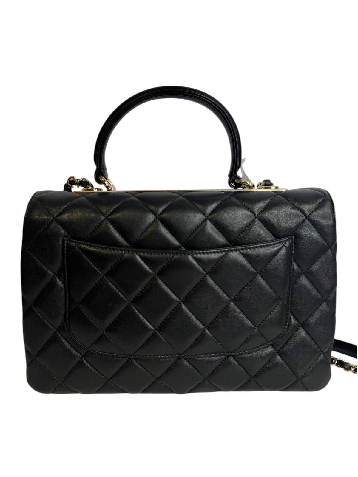 Chanel Medium Black Top Handle Trendy CC T9104