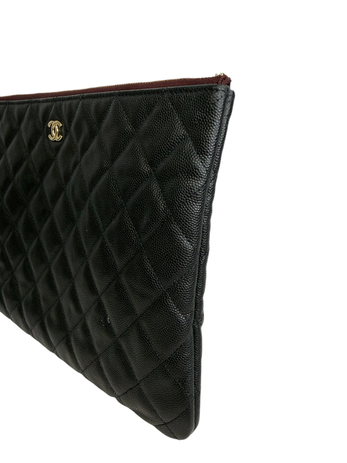 Chanel Black Caviar Medium O Case T9168
