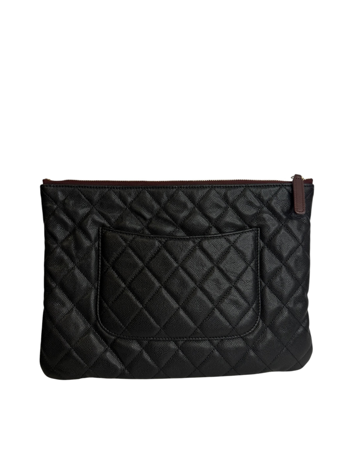 Chanel Black Caviar Medium O Case T9168