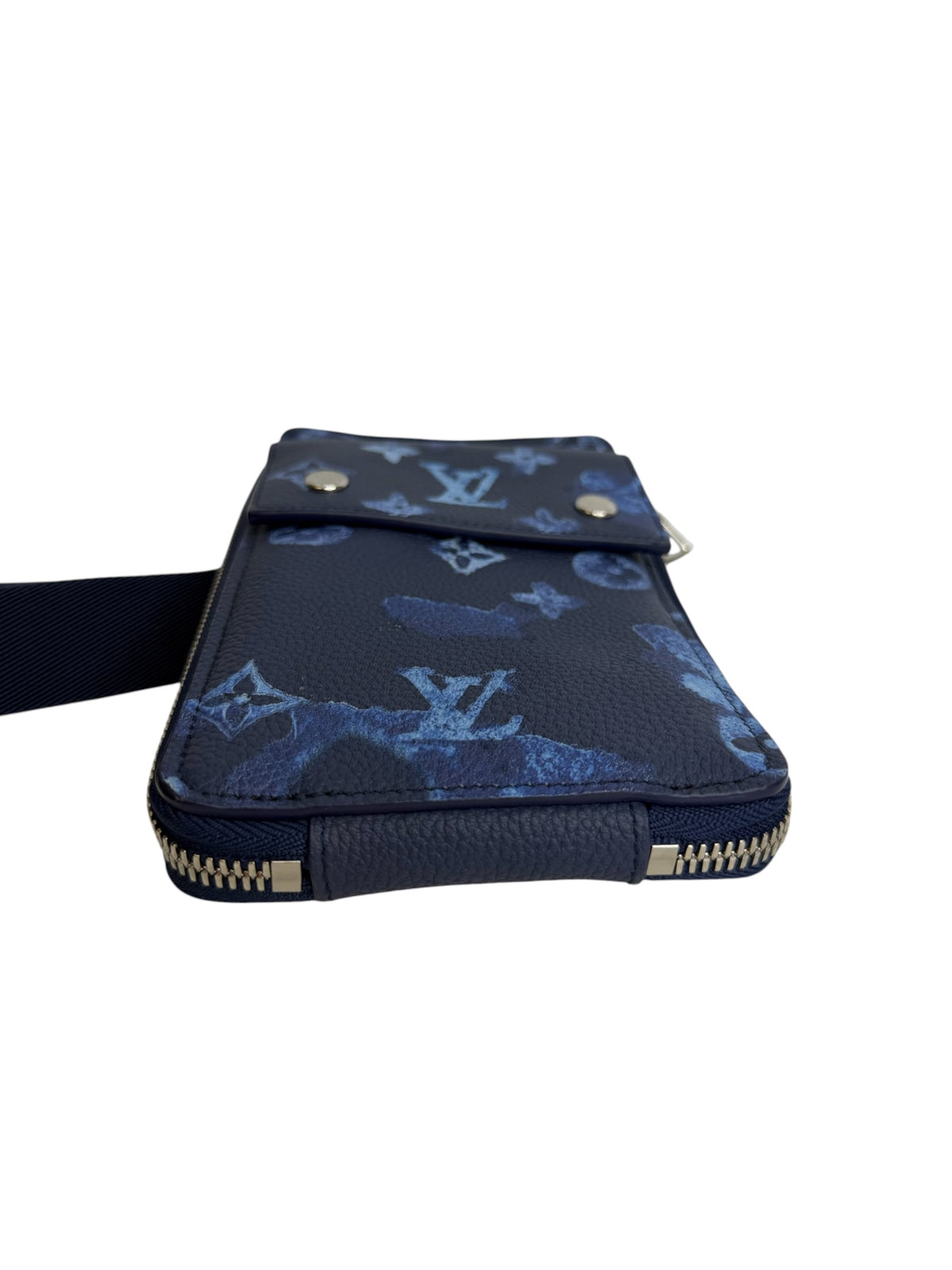 Louis Vuitton Blue Ink Watercolor Phone Pouch T9179