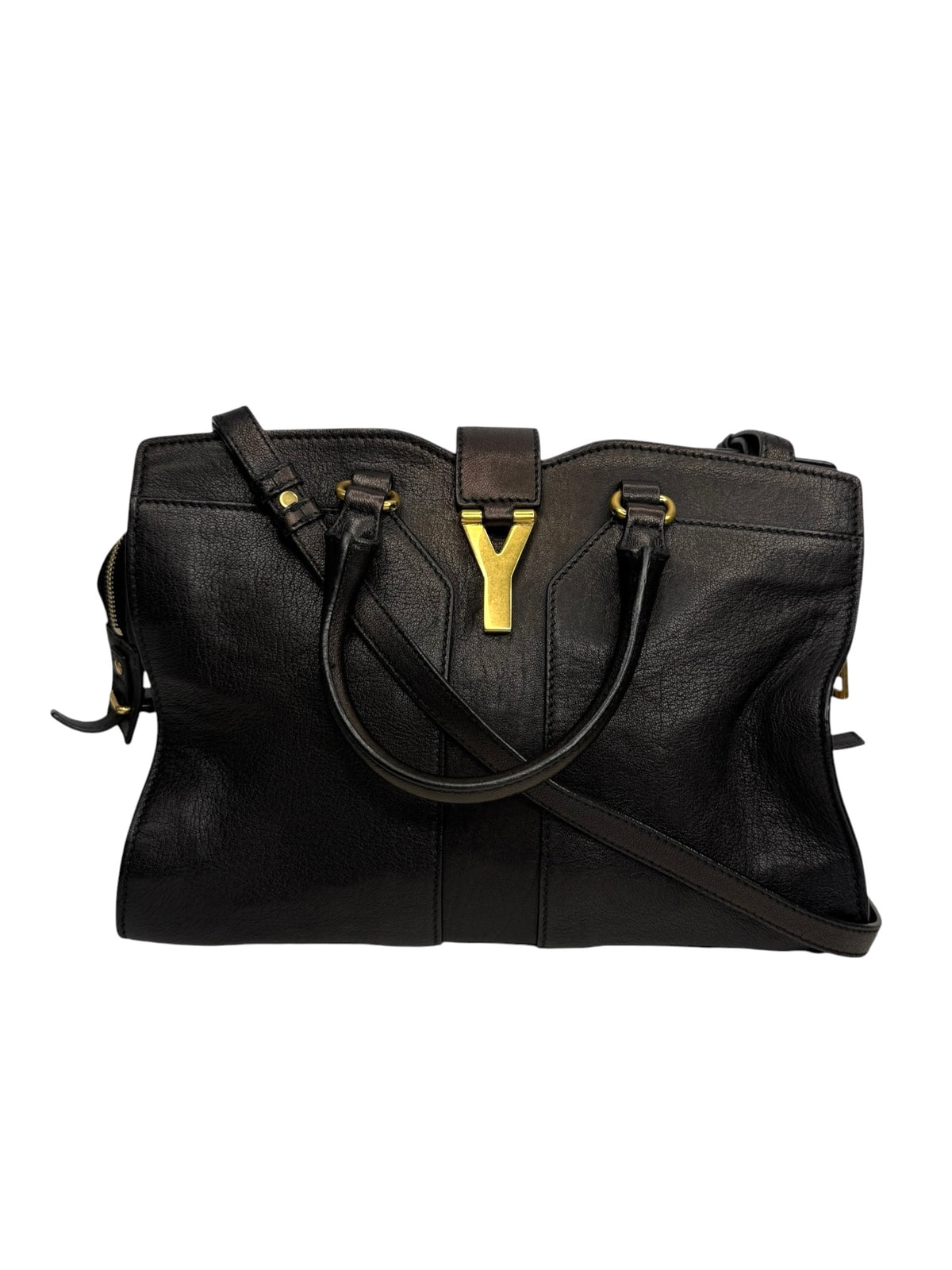 Saint Laurent Leather Cabas Chyc Iridescent Bag T8946