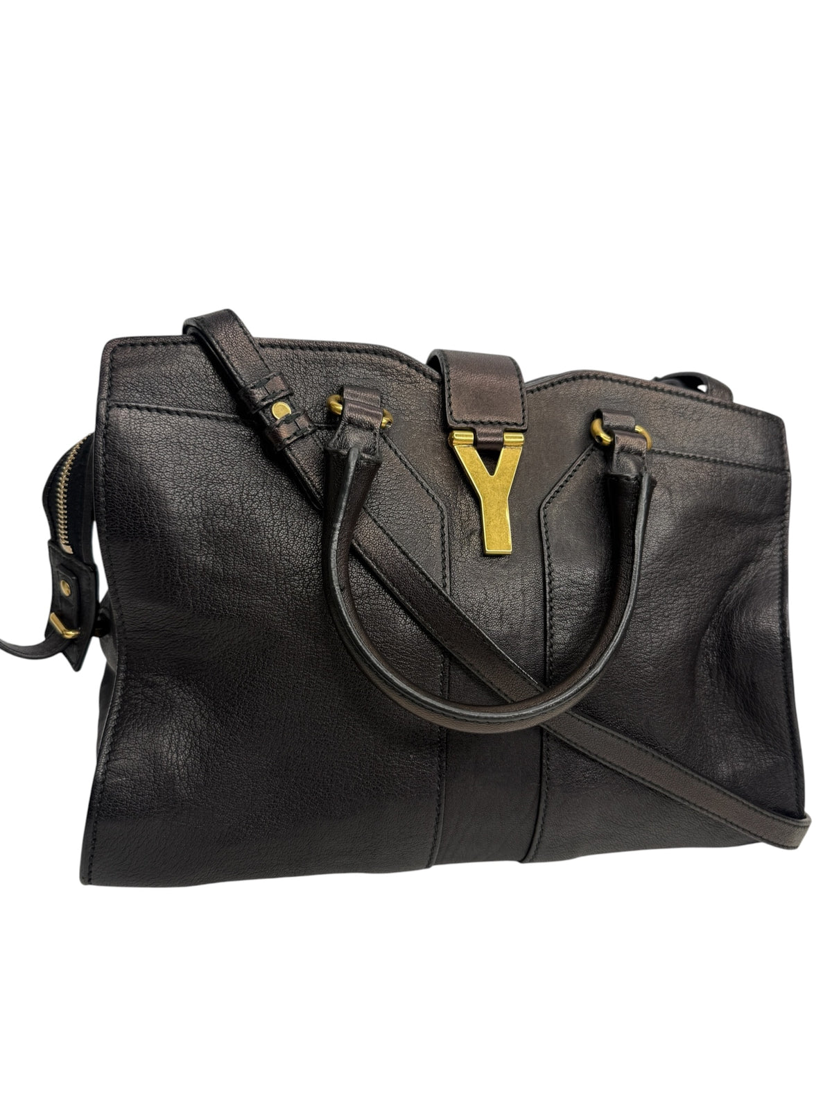Saint Laurent Leather Cabas Chyc Iridescent Bag T8946