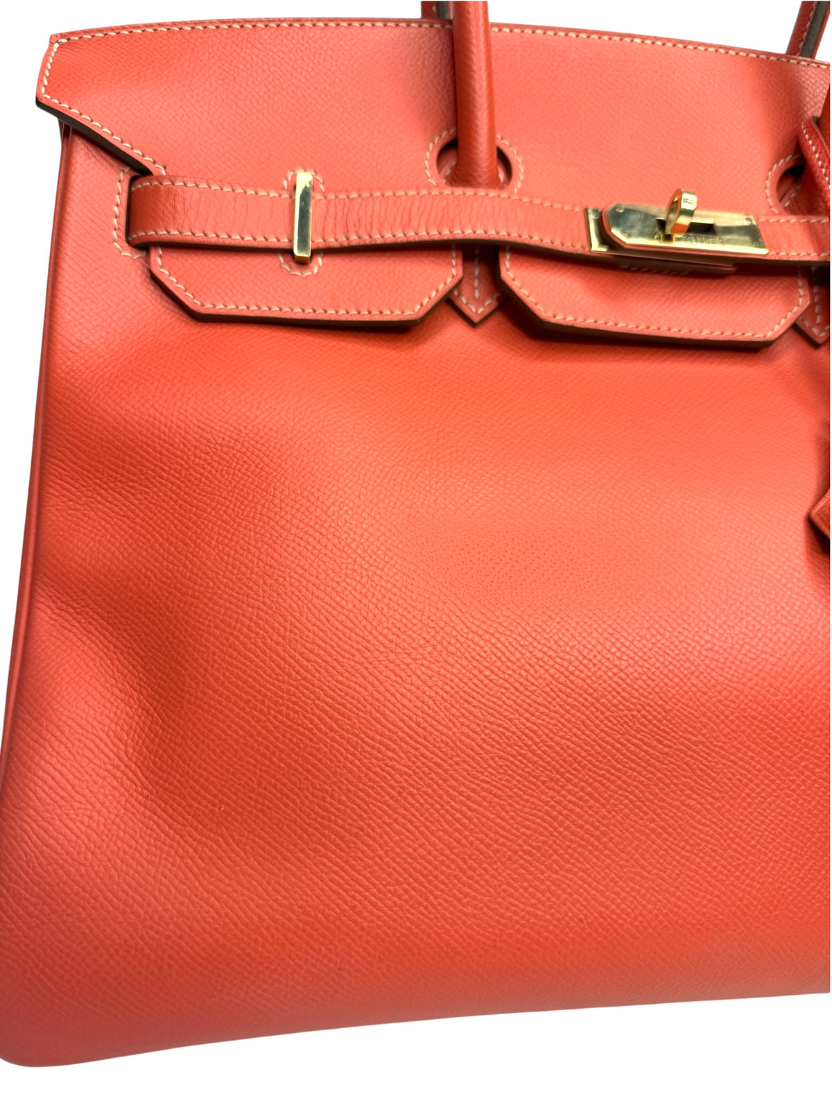 Hermes Birkin 35 Orange Poppy Gold Hardware T8982
