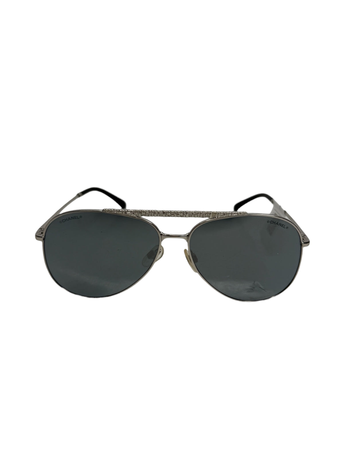 Chanel Silver Aviator Sunglasses T9025