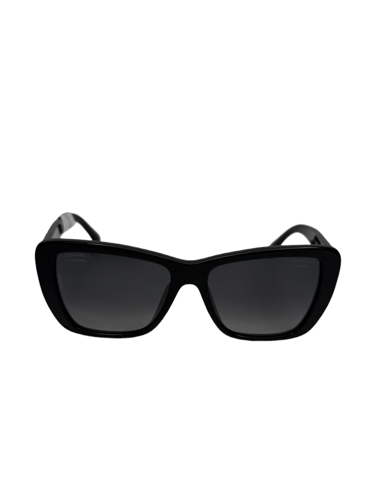 Chanel Multicolor Logo Sunglasses Black T9027