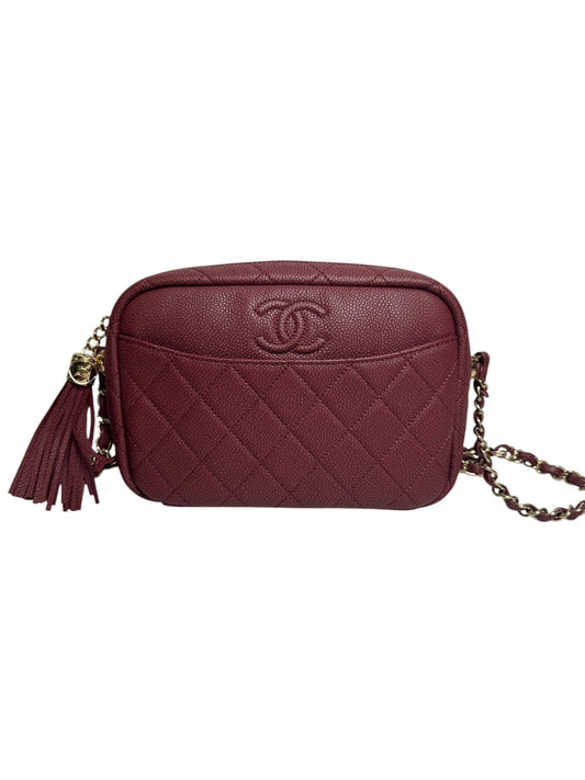 chanel camera ghw caviar red ghw