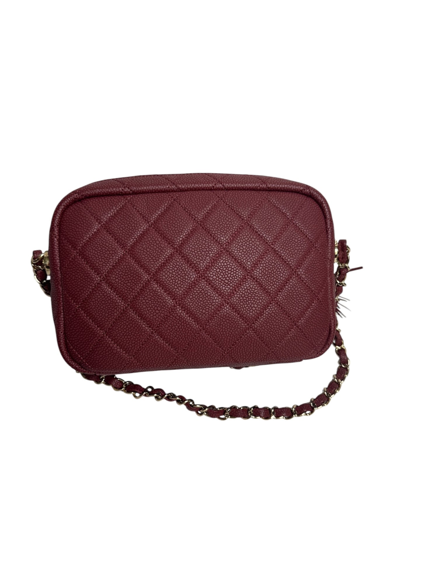 chanel camera ghw caviar red ghw