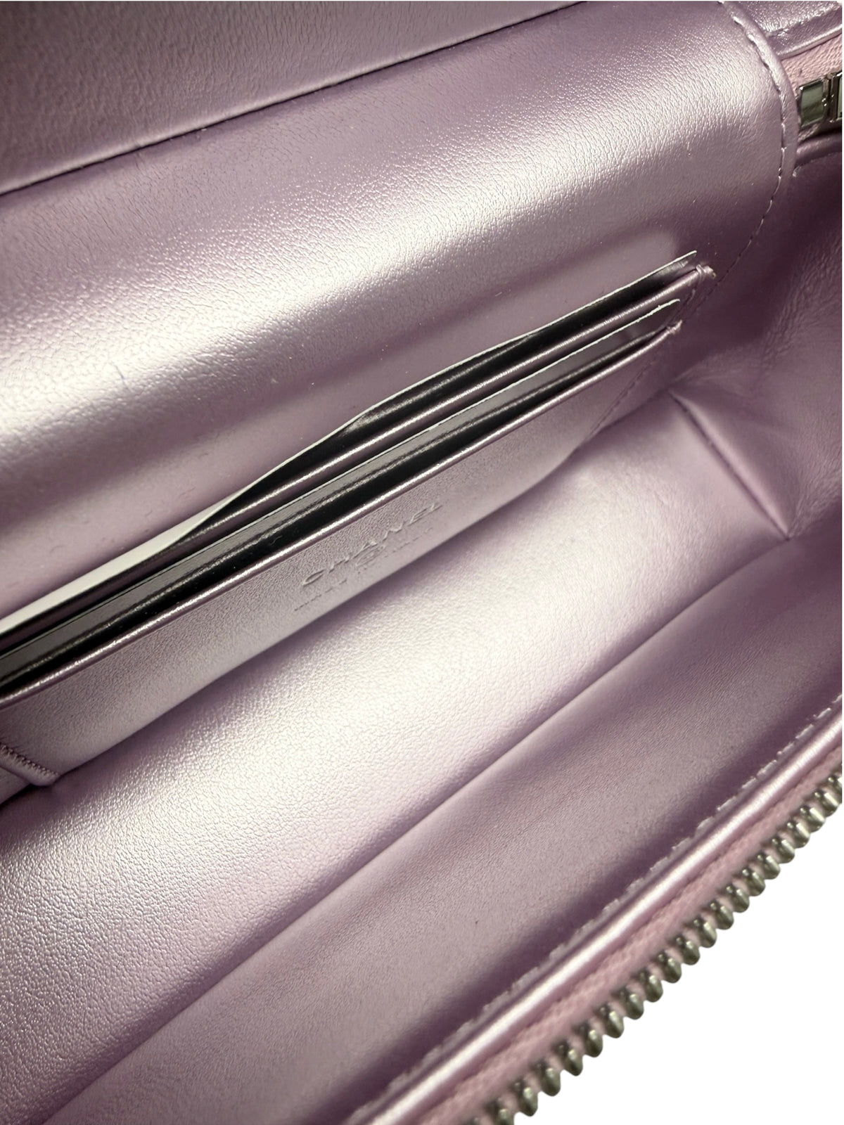 Chanel Metallic Pink Top Handle Slim Vanity T9076