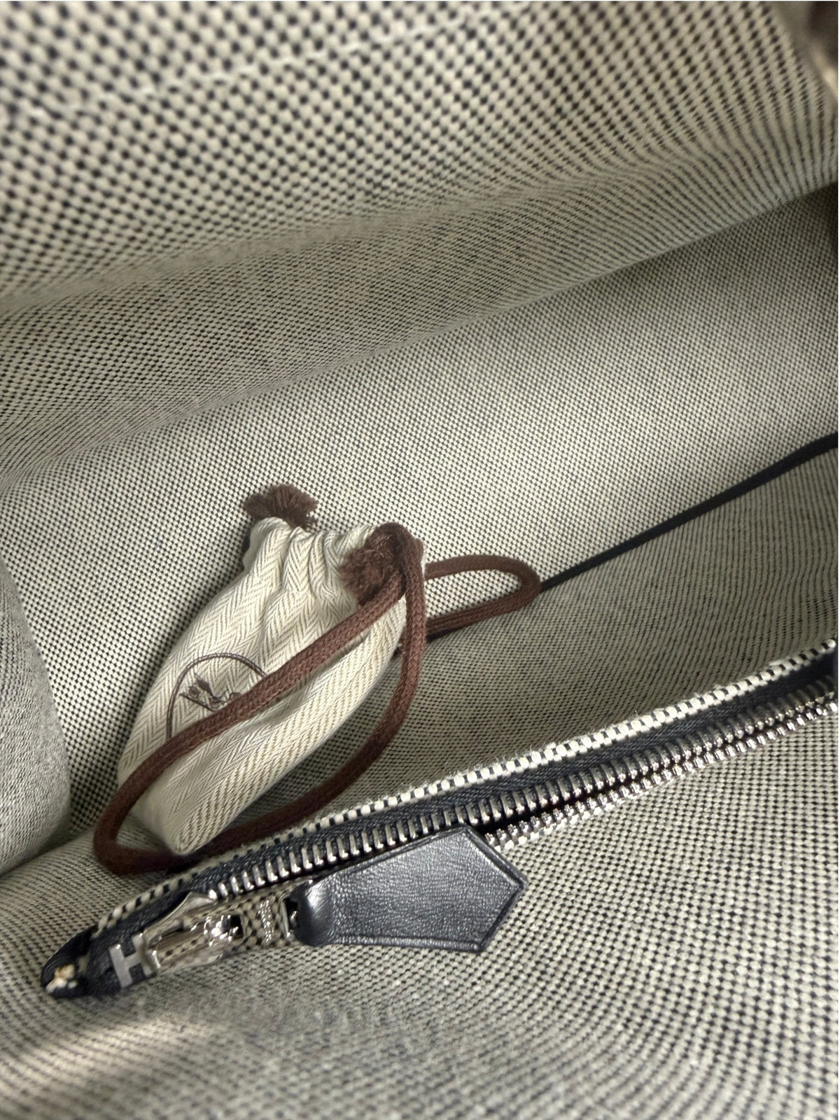 Hermes Herbag 31 Zip Berline Vache Canvas and Leather T9139