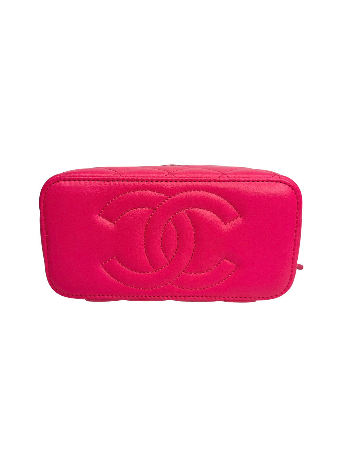 Chanel Hot Pink Lambskin Small Top Handle Vanity T9188