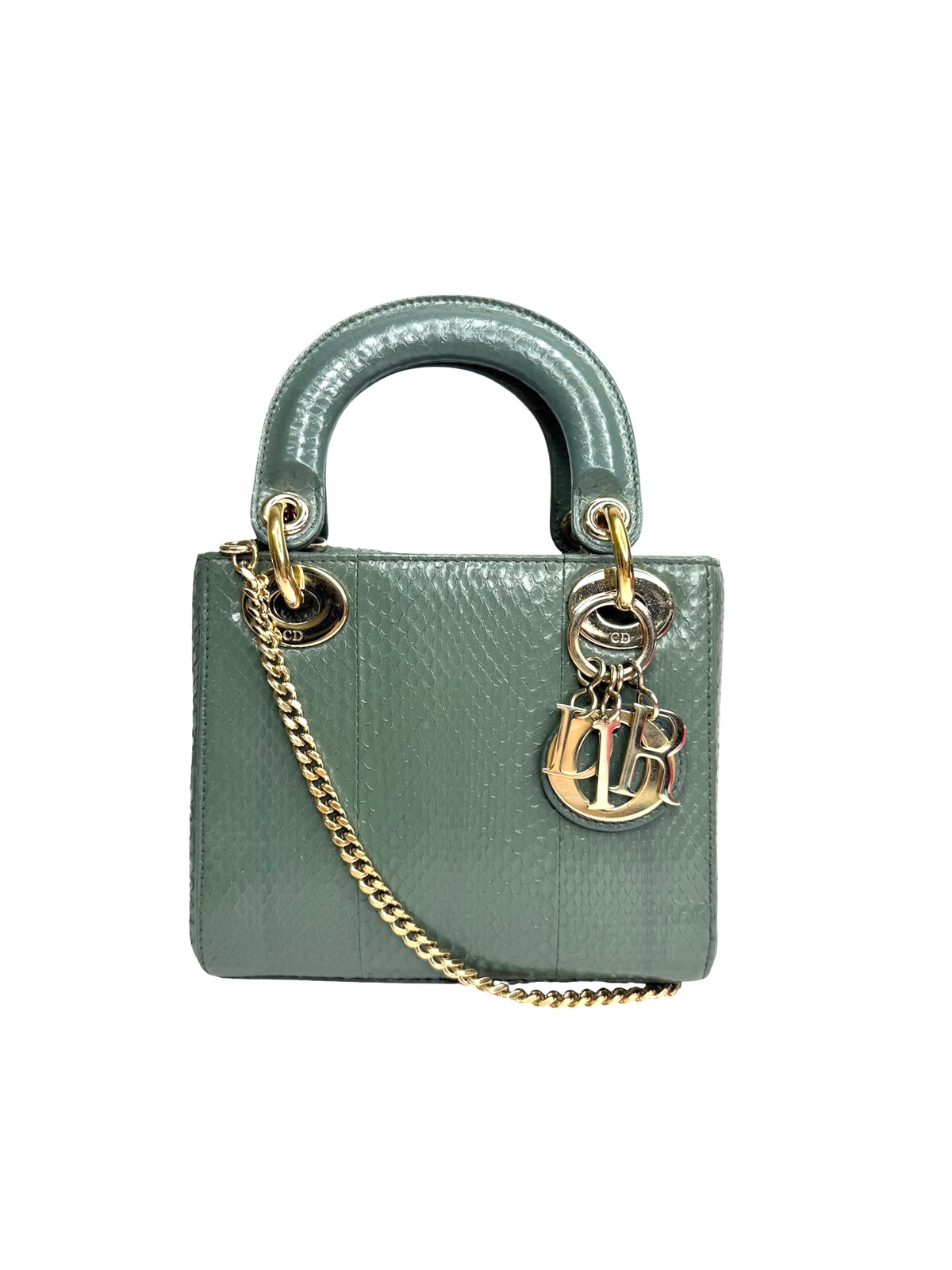 Dior Green Python Mini Lady Dior T9221