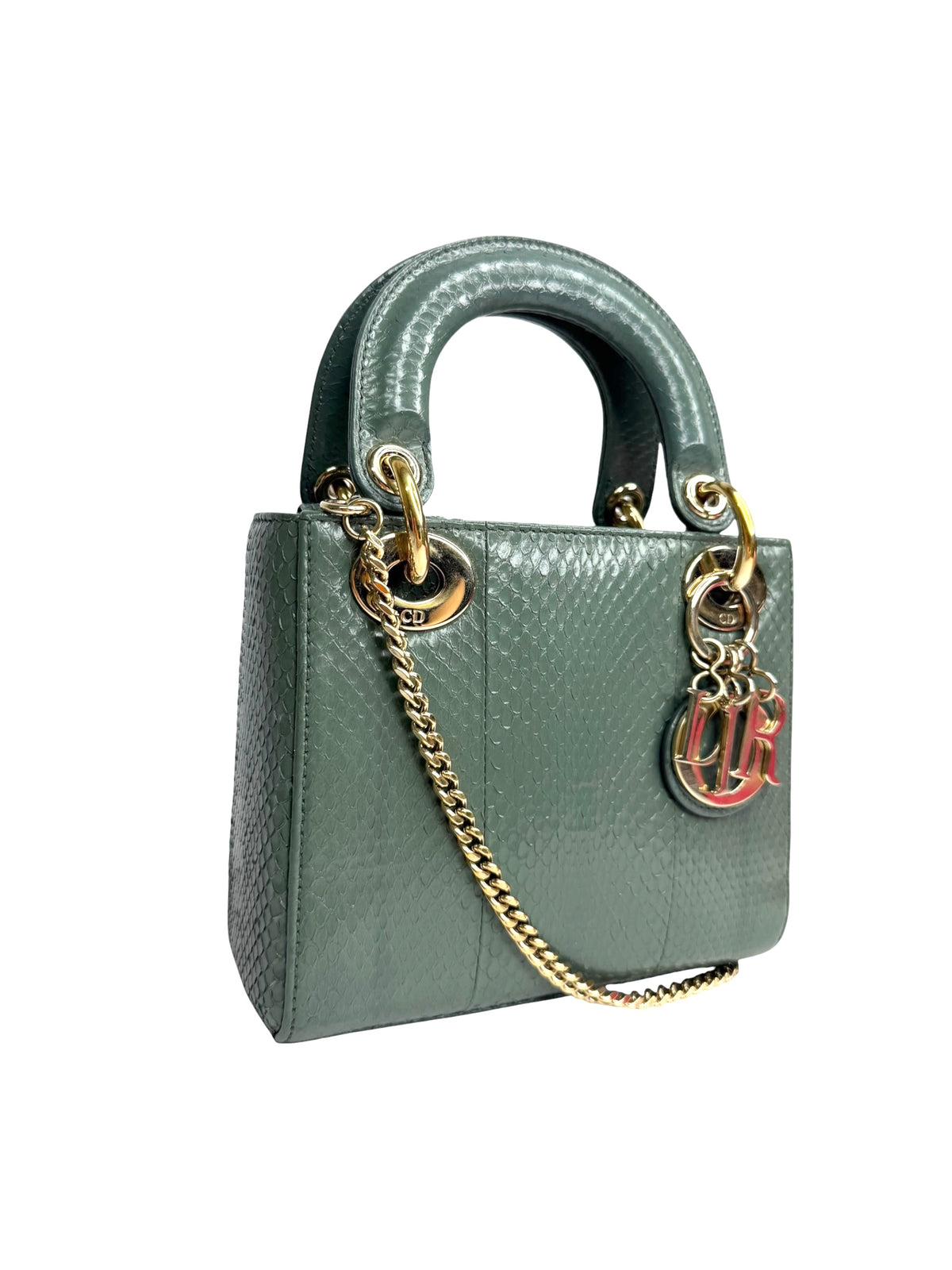 Dior Green Python Mini Lady Dior T9221