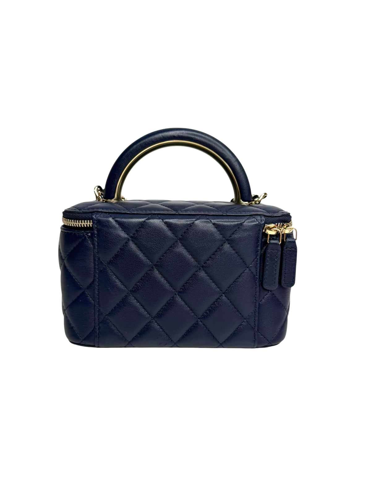 Chanel Small Navy Top Handle Vanity T9211