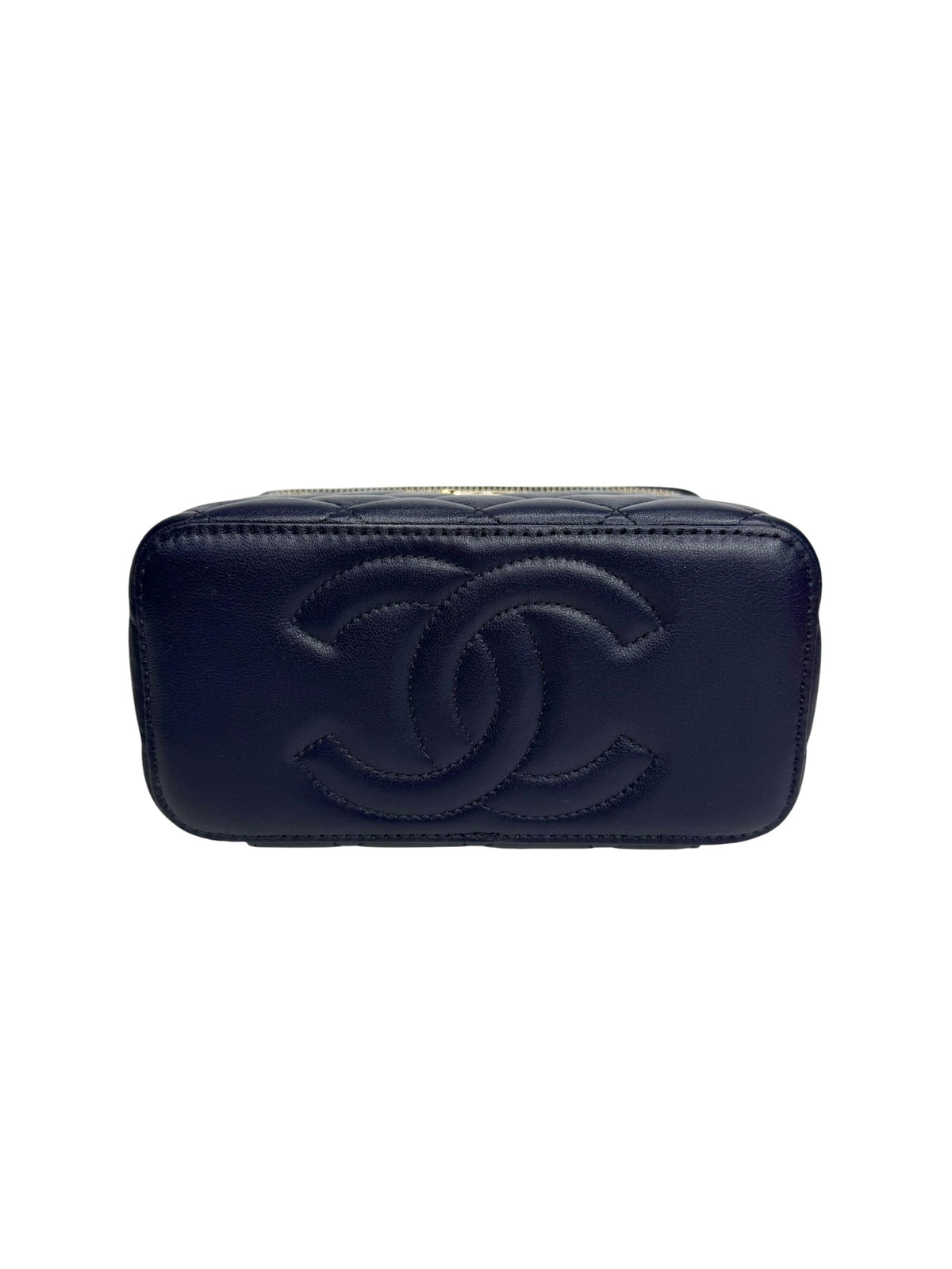 Chanel Small Navy Top Handle Vanity T9211