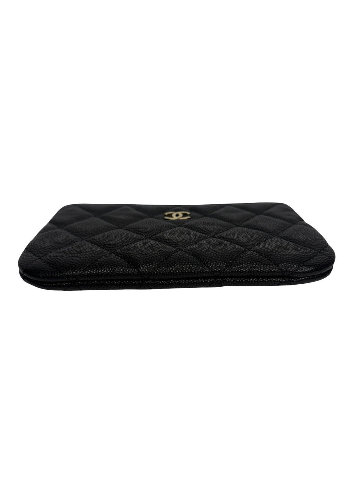 Chanel Black Caviar Mini O Case Pouch T9058