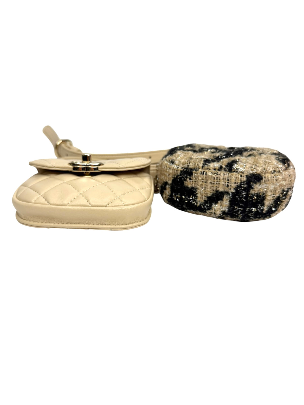 Chanel Multi Pouch Waist Bag Beige T9250