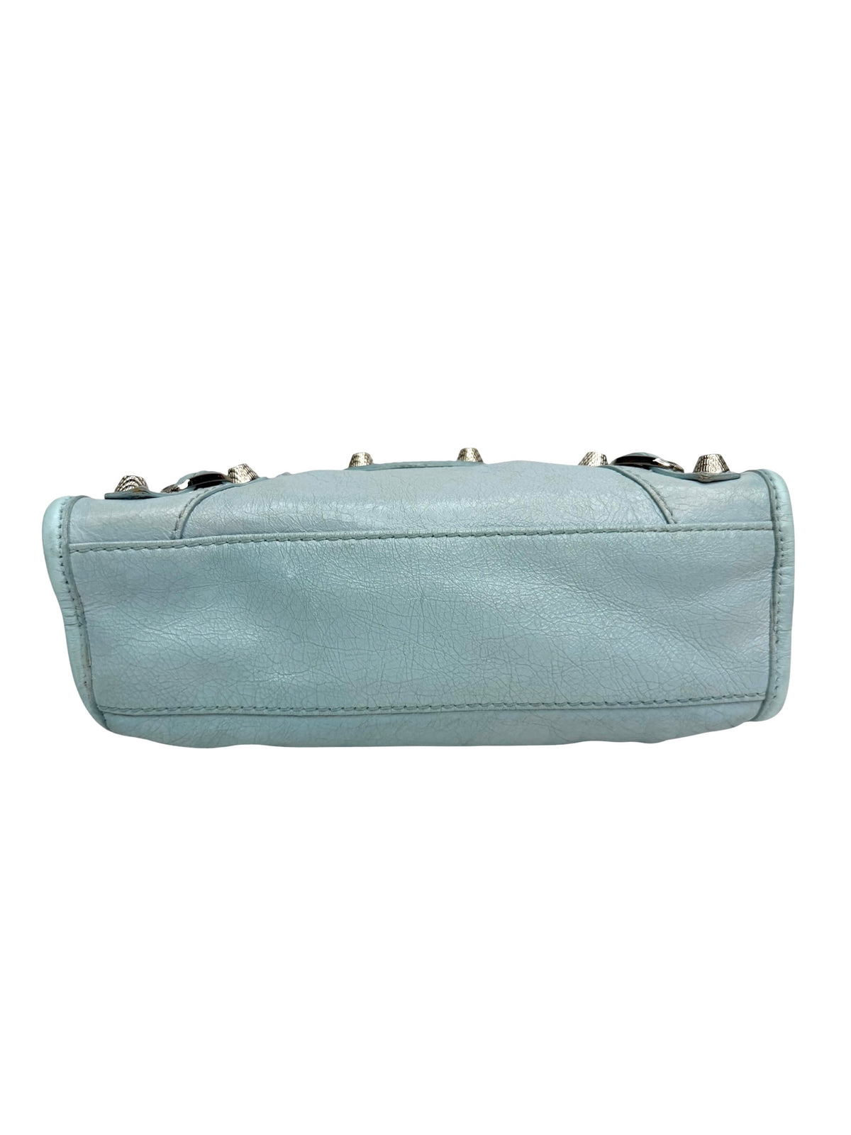 Balenciaga Light Blue Mini City Bag SHW T9224