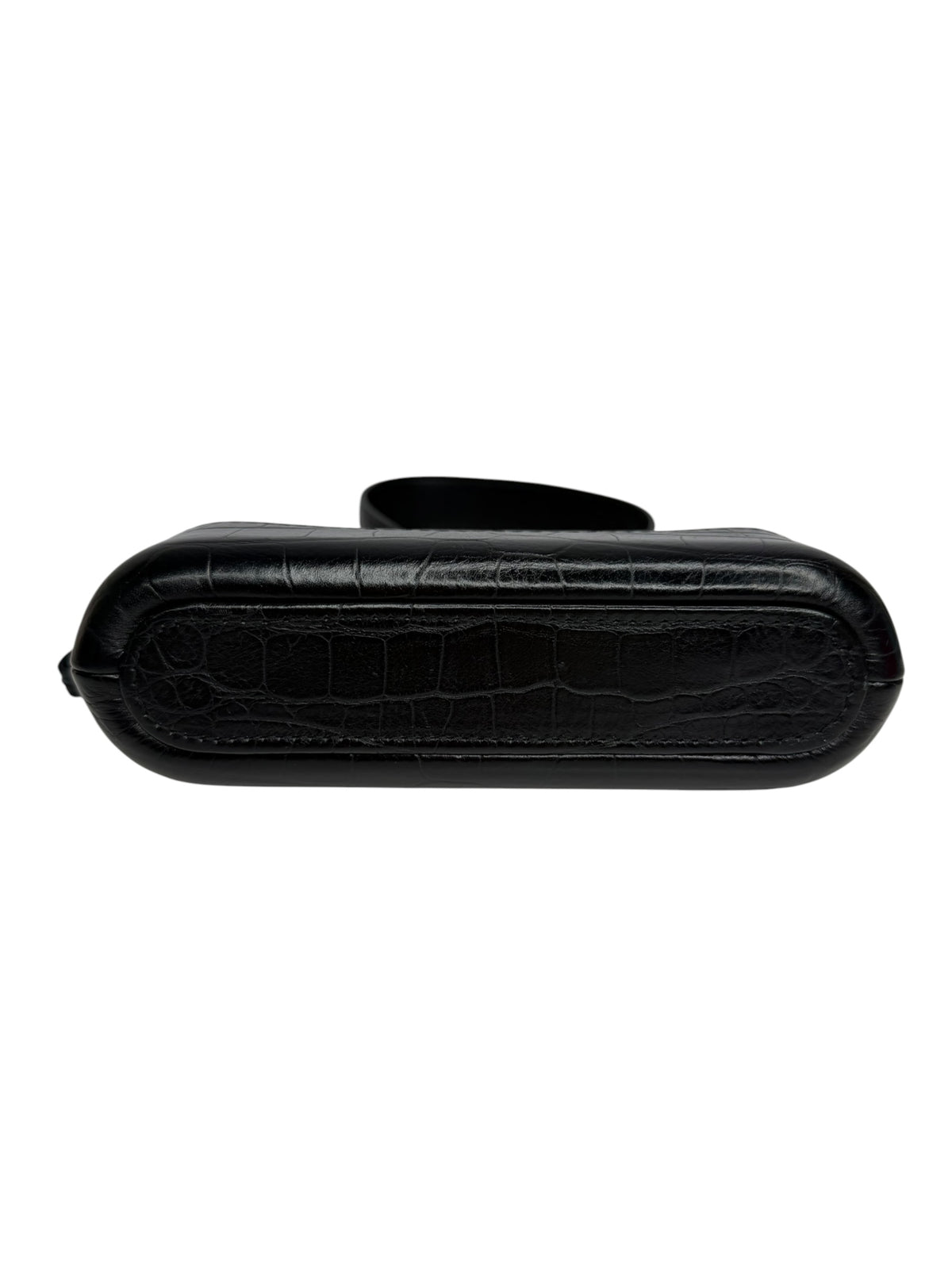 Chanel Black Crocodile Embossed Gabrielle Double Zip Crossbody T9194