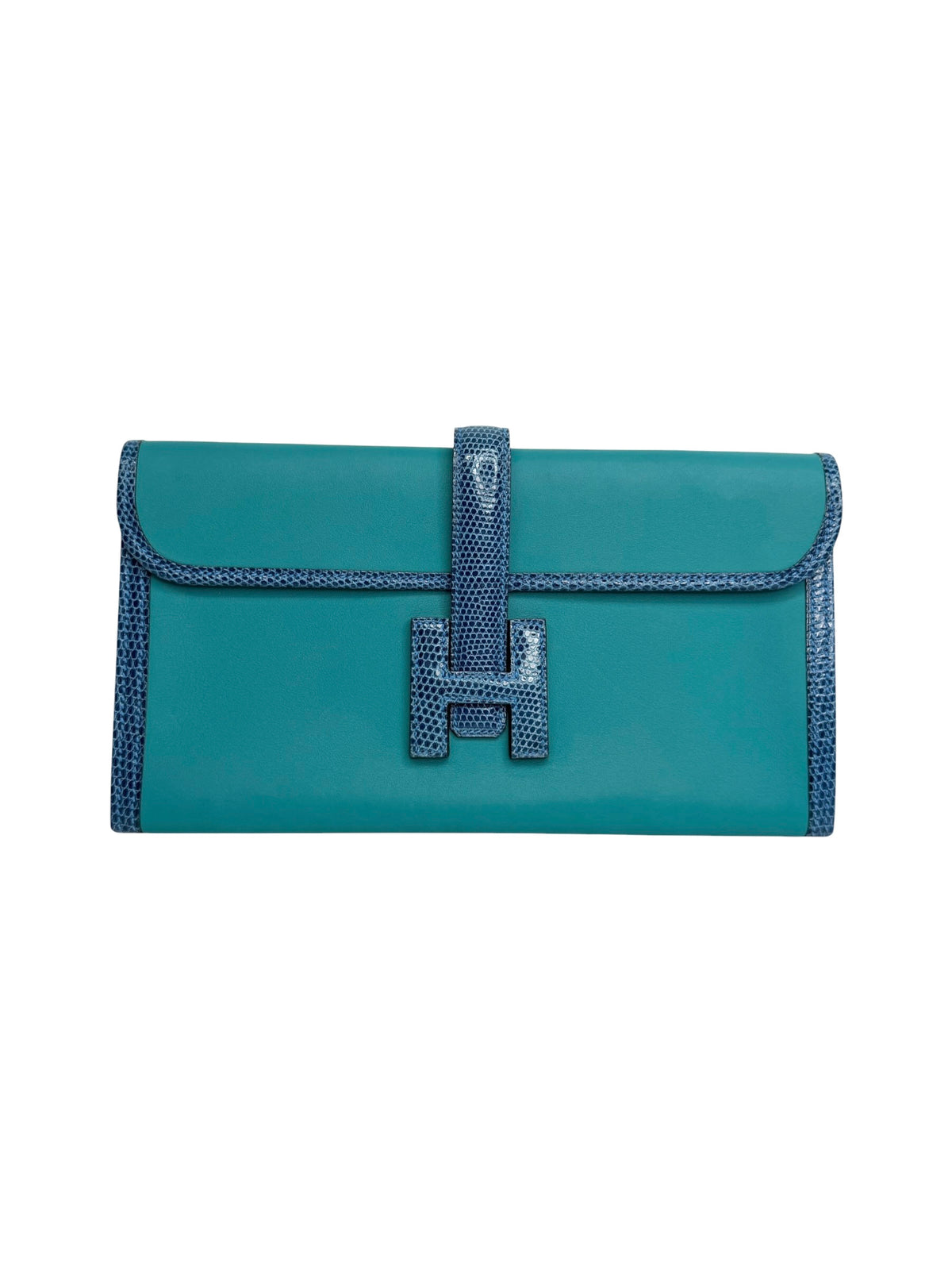 Hermes Swift Lizard Jige Elan Touch 29 Clutch T9226
