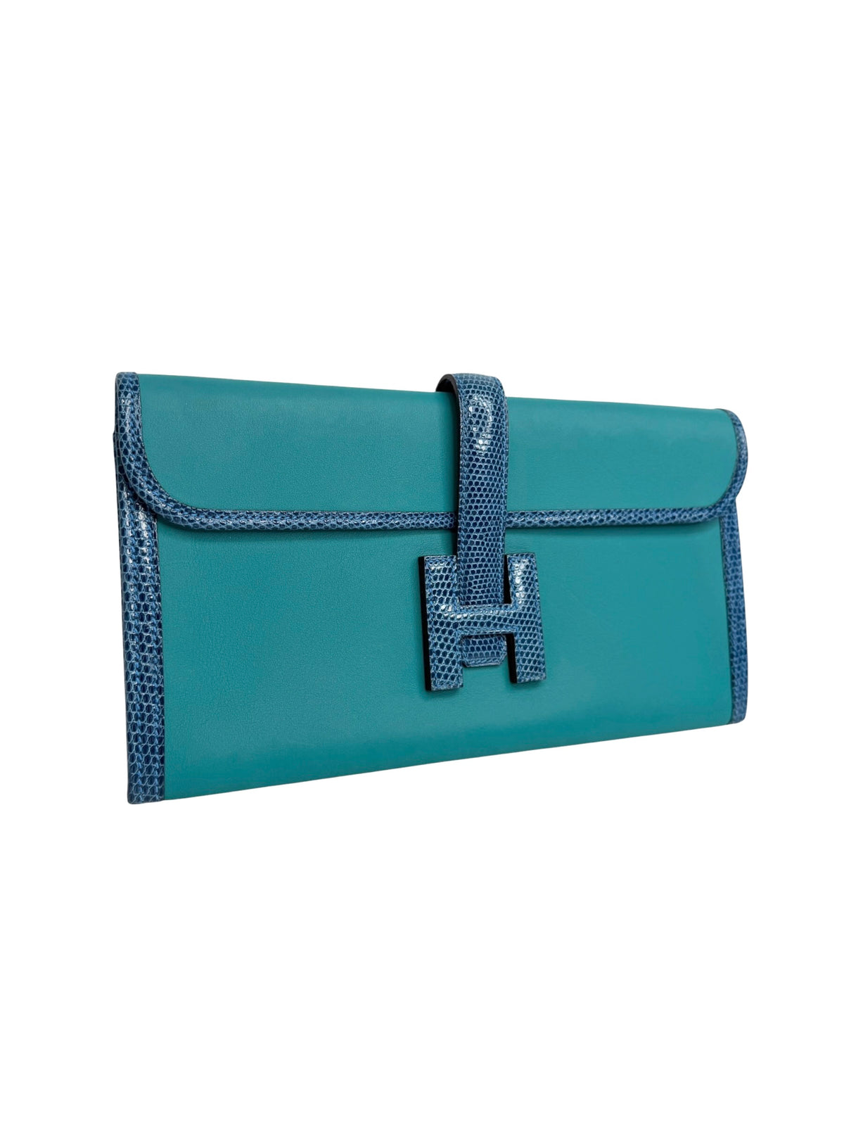 Hermes Swift Lizard Jige Elan Touch 29 Clutch T9226
