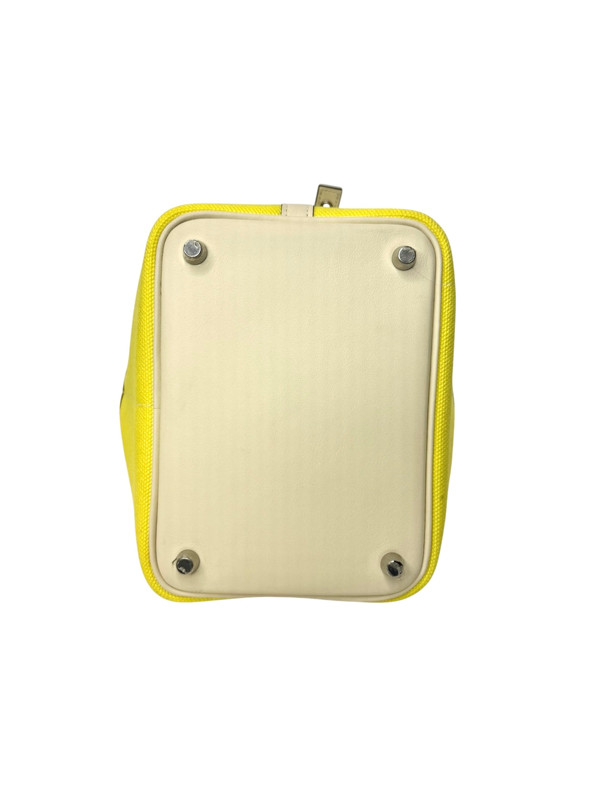 Hermes Cargo Picotin 18 Jaune Citron/ Nata Swift Canvas T9061