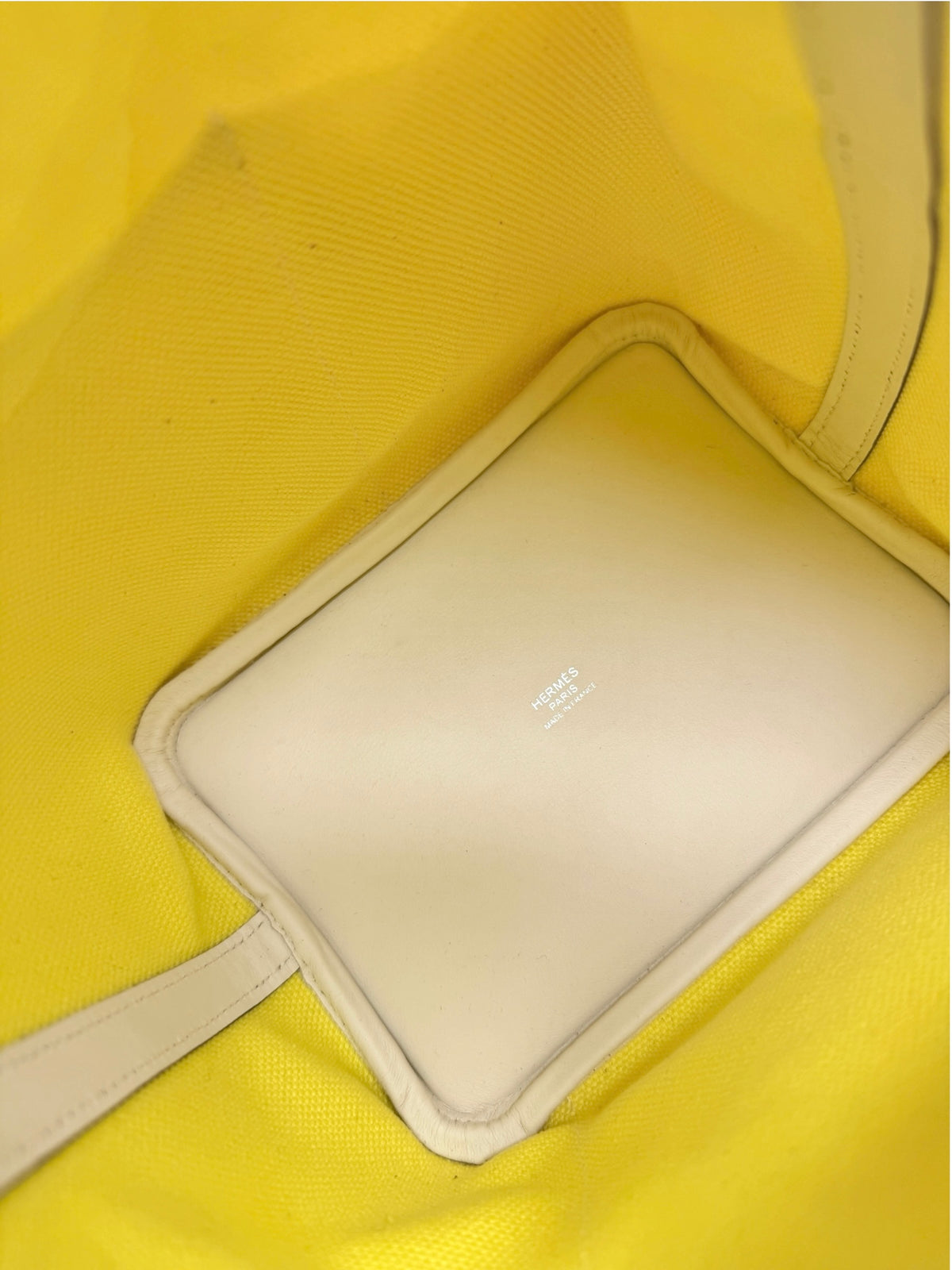 Hermes Cargo Picotin 18 Jaune Citron/ Nata Swift Canvas T9061