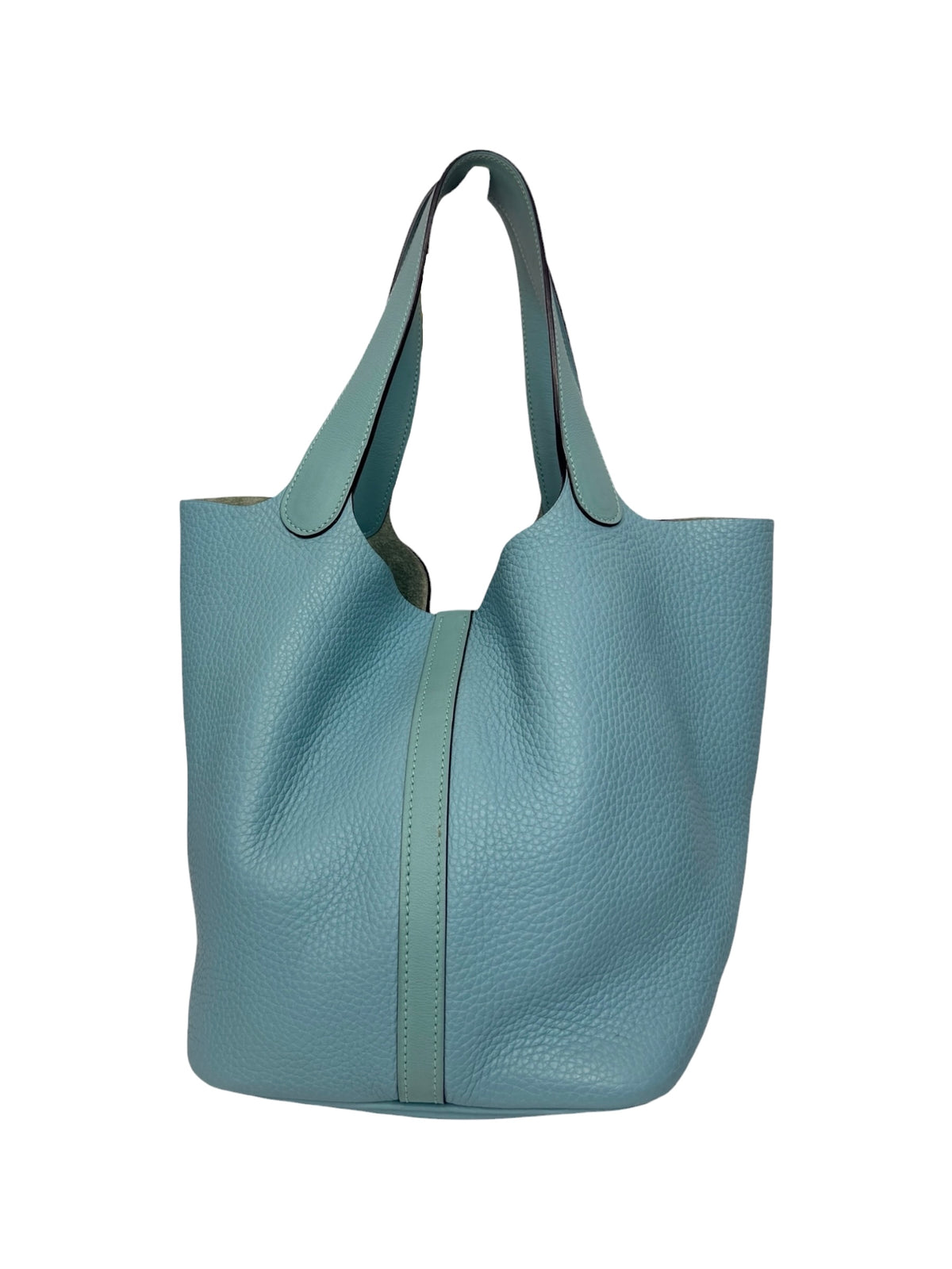 Hermes Picotin Bleu Atoll Taurillon Clemence 22 T9069