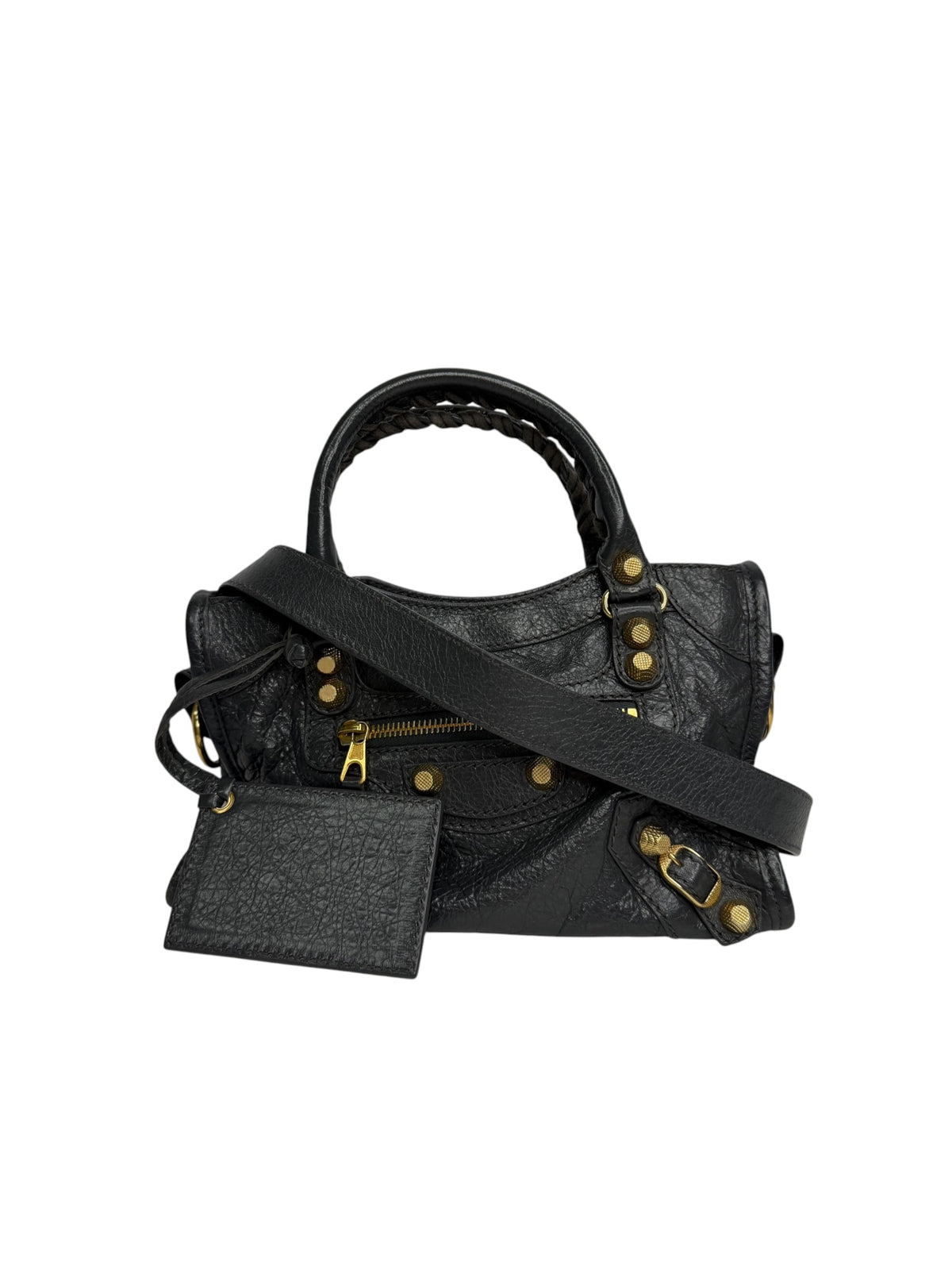 Balenciaga Dary Gray Mini City Bag GHW T9223