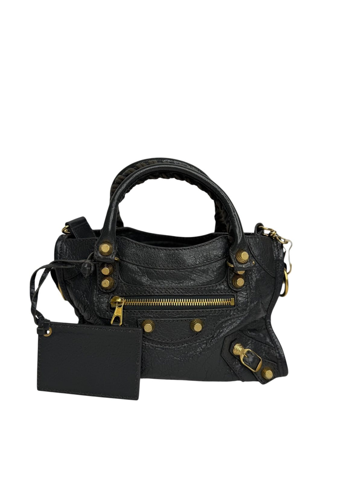 Balenciaga Dary Gray Mini City Bag GHW T9223