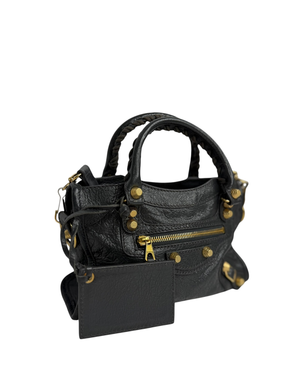 Balenciaga Dary Gray Mini City Bag GHW T9223