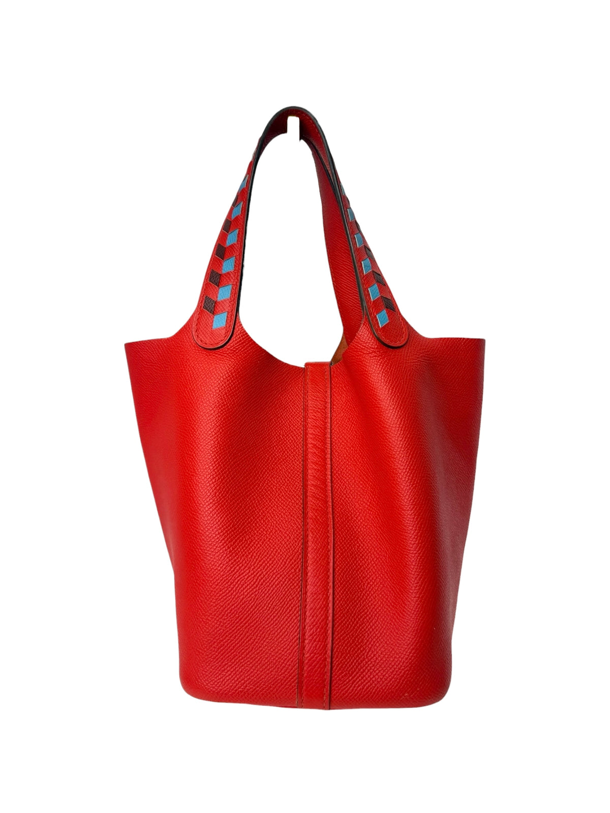 Hermes Epsom Tressage Rouge Picotin 18 T9072