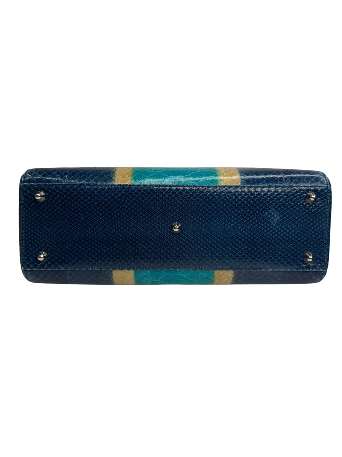 Christian Dior Large Tricolor Python Lady Dior SHW T9219