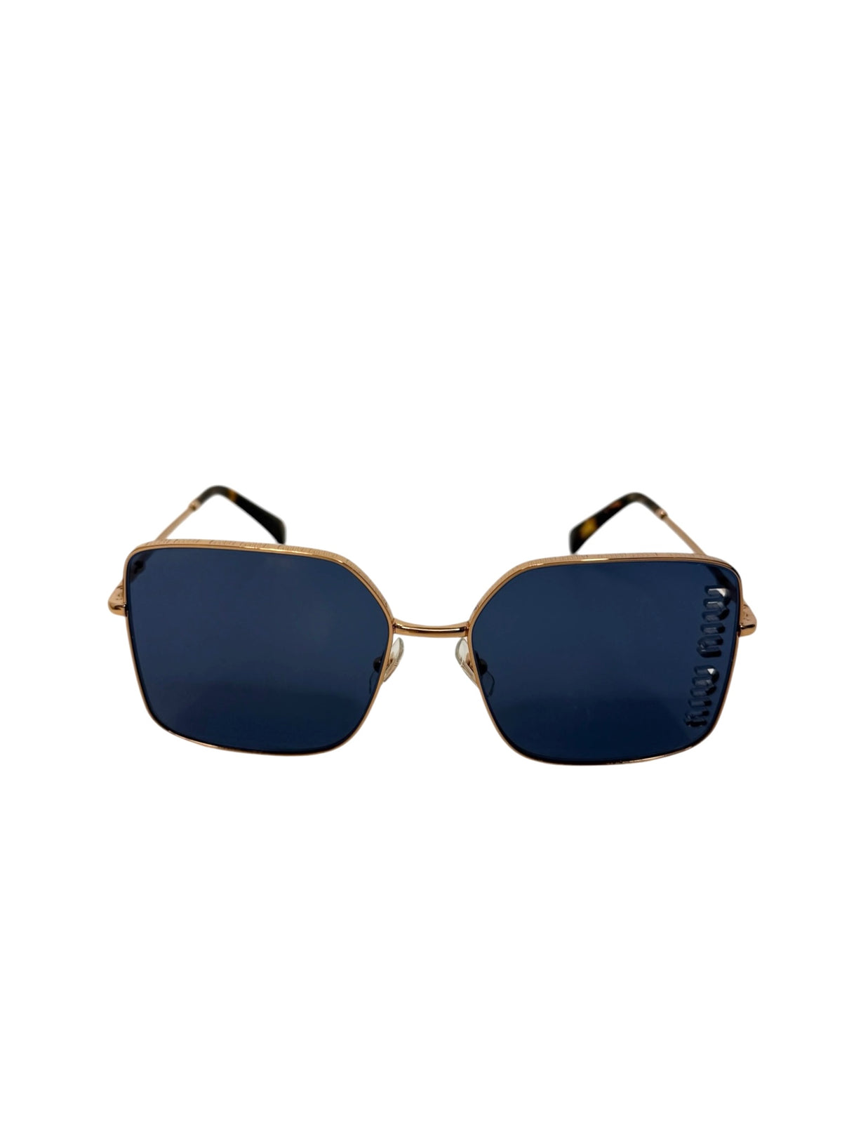 Miu Miu Rose Gold Tortoiseshell Sunglasses T9052