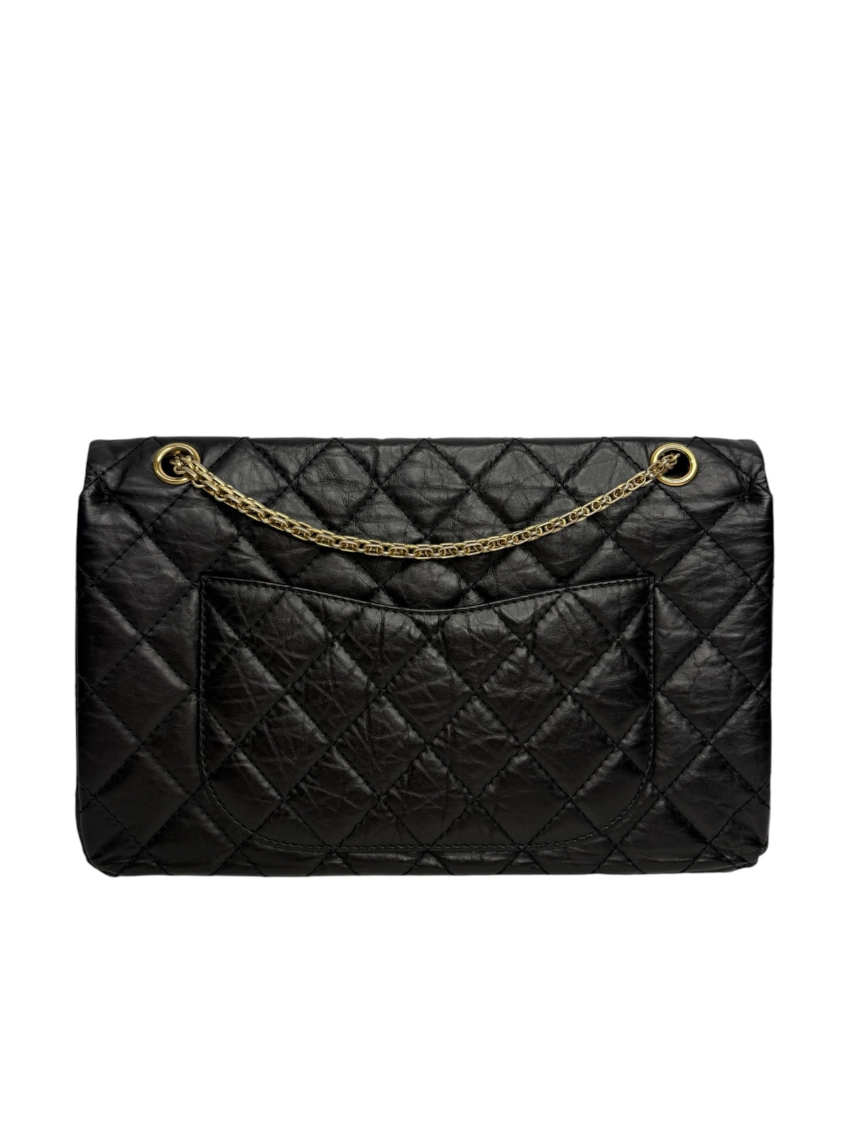 Chanel 2.55 Reissue Black Aged Calfskin Jumbo T9048