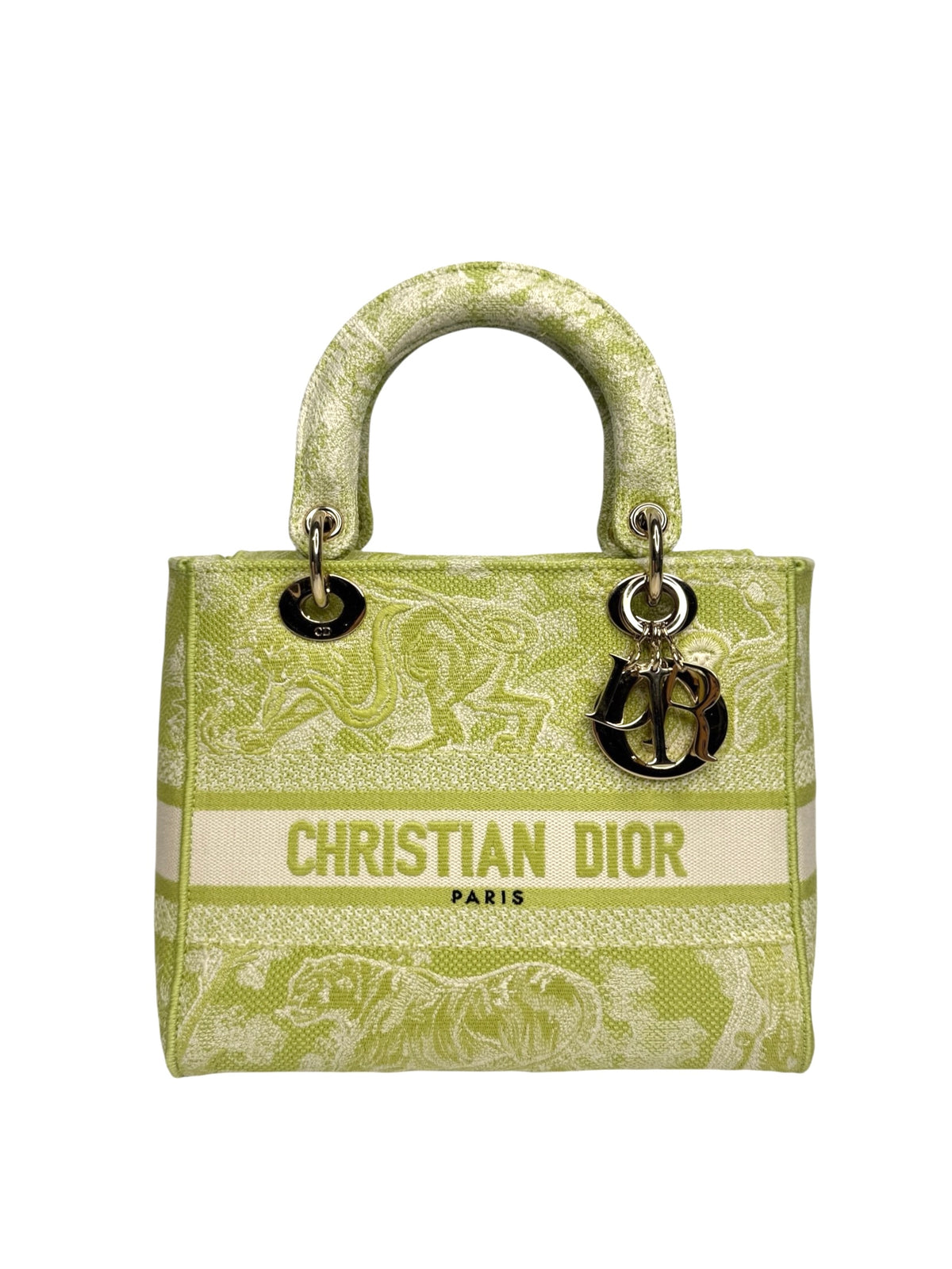 Dior Canvas Lady D-Lite Green Medium T9070
