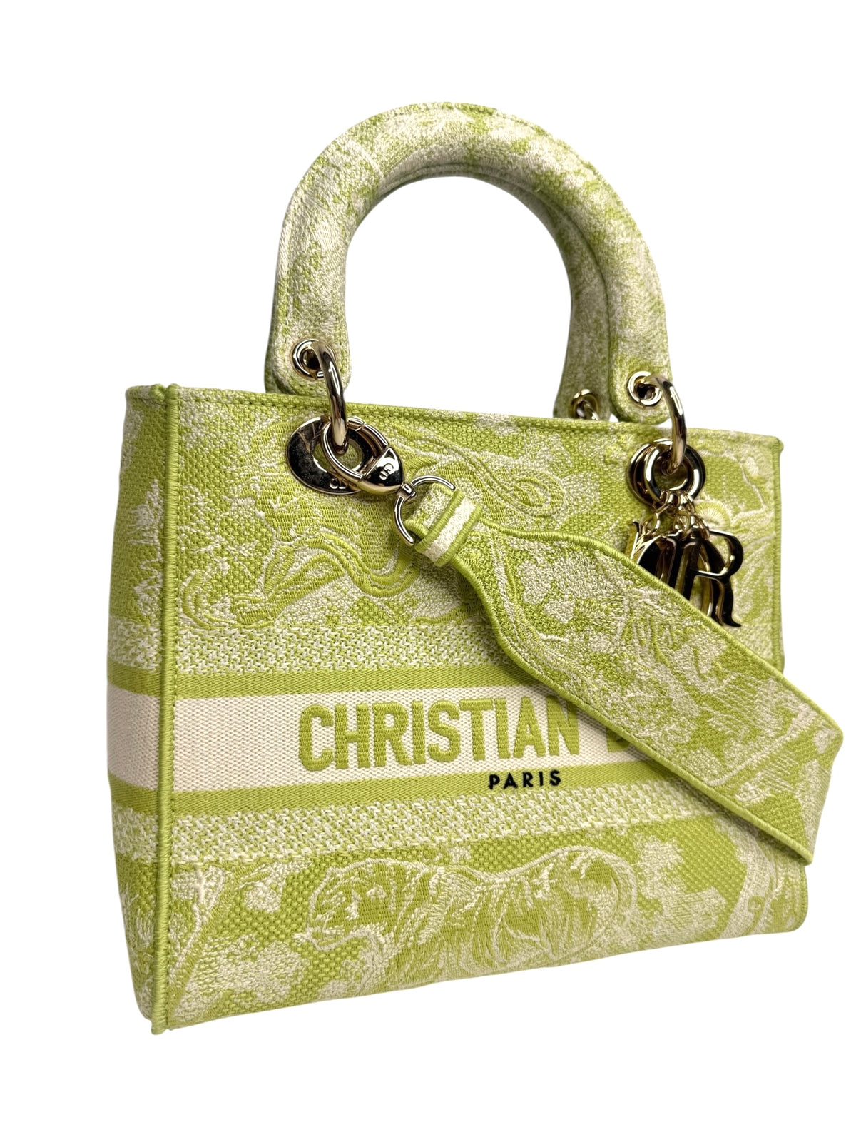 Dior Canvas Lady D-Lite Green Medium T9070