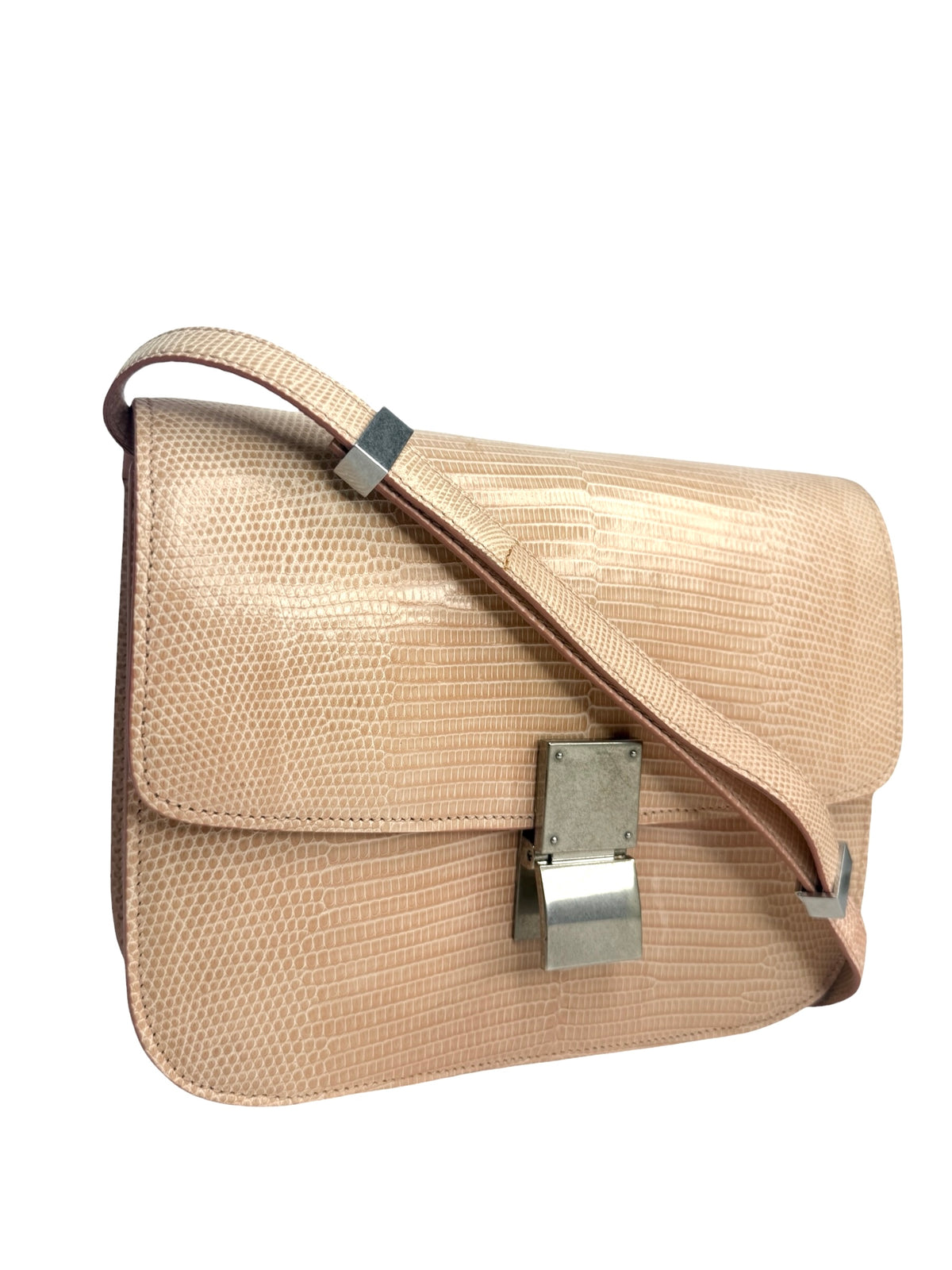 Celine Medium Pink Lizard Classic Box T9064