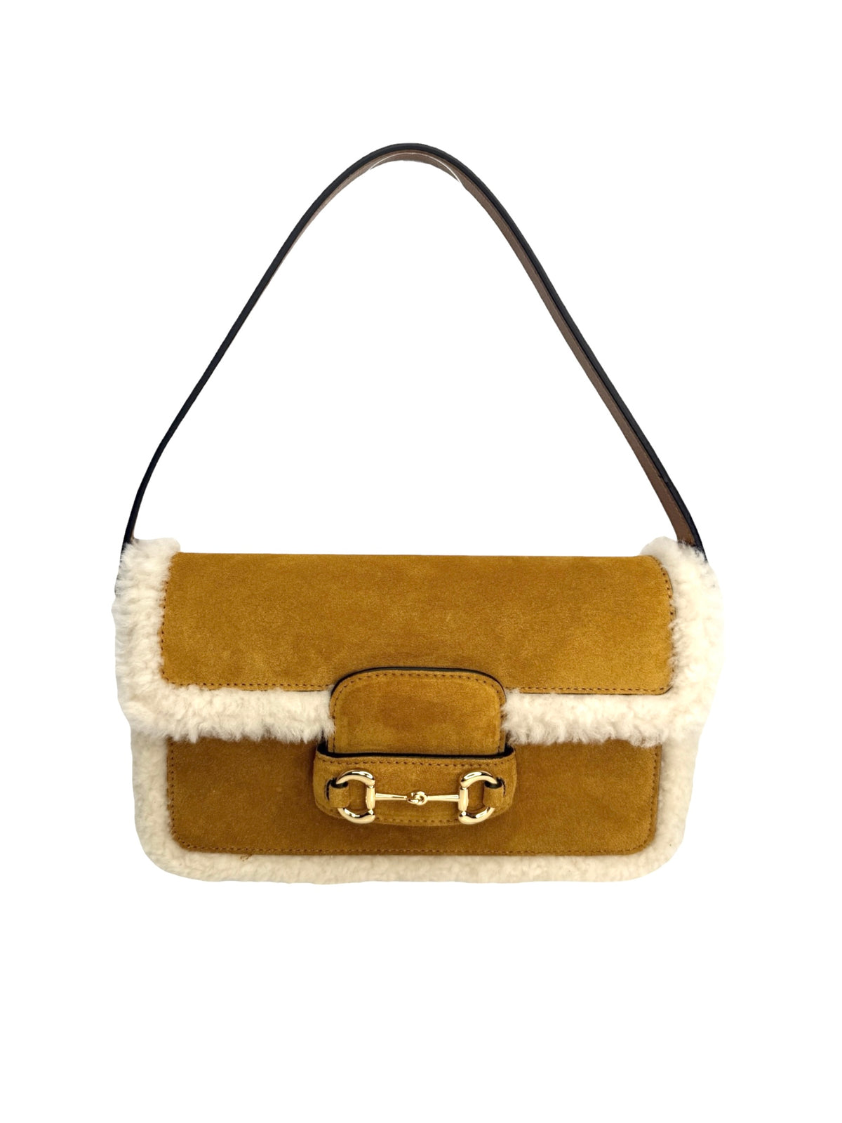 Gucci Suede Shearling Mini Horsebit T9071