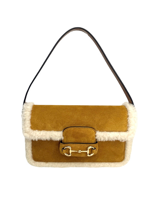 Gucci Suede Shearling Mini Horsebit T9071