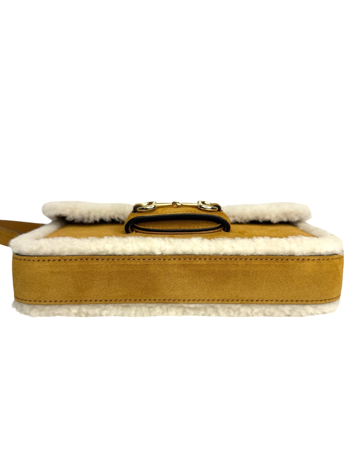 Gucci Suede Shearling Mini Horsebit T9071